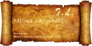 Tényi László névjegykártya