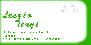 laszlo tenyi business card